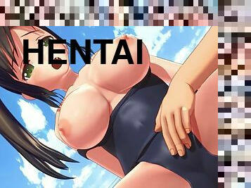 payu-dara-besar, peju, remaja, orang-jepun, merangsang-dengan-tangan, urut, pov, hentai, 3d