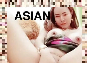 asiatique, cul, gros-nichons, masturbation, chatte-pussy, amateur, mature, milf, maman, thaï