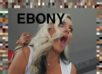 Ebony dude with huge cock Ricky fucks his GF's mommy Alena Croft!