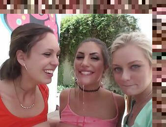 August Ames, Jade Nile And Allie Rae share monstrous dick