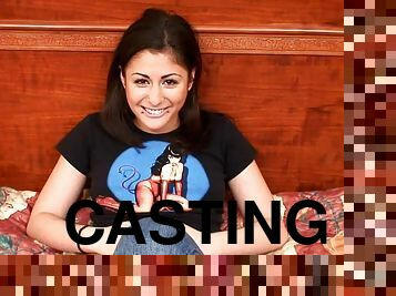 Cute teenage with piercings stars in this casting video