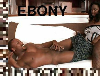 Big boobed ebony BBW wants some black meat