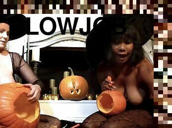 FoxxedUp - Julia Ann Topless Pumpkin Carving With My MI - julia ann