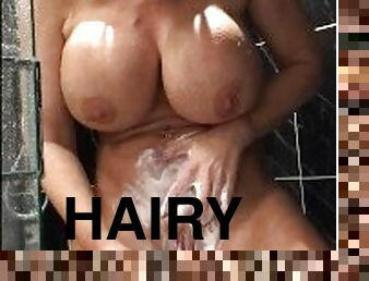 Shaving my Hairy twat all off !!  Check out TheCamBoss.net