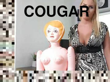 Blond cougar With Big Juggs Plays Dress Up Nurse With Stepson