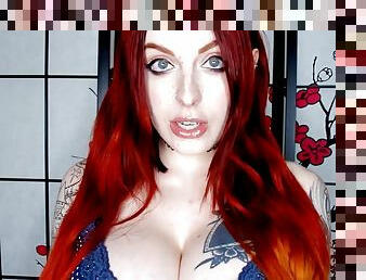 Kinky redhead with tattooed tits Miss Carlie JOI