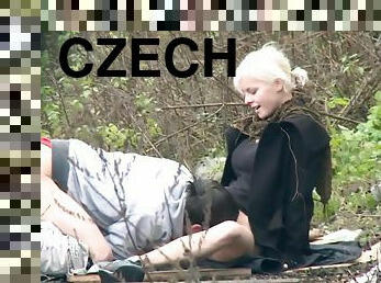 Czech Experiment Young Girl asking guy for SEX on Street Outdoors