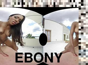 Noe Milk Riding - POV VR interracial with perky tits ebony