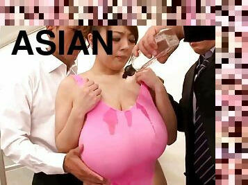 Asian with incredible giant tits