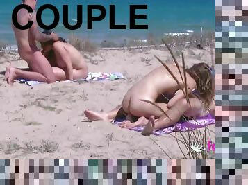 vieux, maigre, échangistes-et-libertins, ados, cam, couple, plage, espion, voyeur, jeune-18