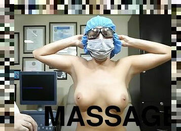 Vaginal massage by a doctor