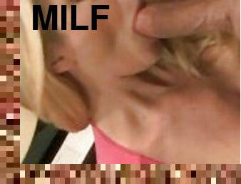 gammel, moden, pikslikkeri, milf, mor, blond, moder, ældre, realitet, pik