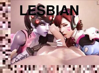 lesbian-lesbian, kompilasi, jenis-pornografi-animasi