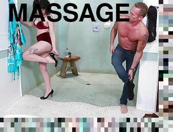 awesome erotic massage turns into wild coitus