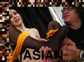 asiatisk, tenåring, bdsm, fetisj, bondage