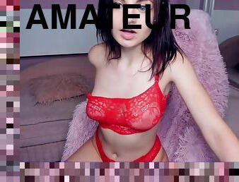 masturbation, amateur, babes, jeune-18, lingerie, webcam, solo, brunette