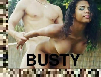 Luscious Busty Tits Slim Ebony Nia Nacci Hard Porn