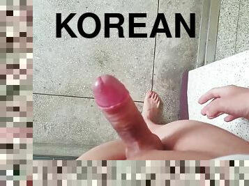Korean boy. walking naked in public