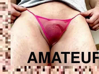 masturbation, vieux, amateur, ejaculation-sur-le-corps, gay, branlette, culotte, jeune-18, ejaculation, lingerie