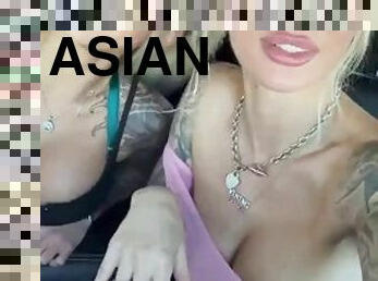 asia, payudara-besar, lesbian-lesbian, jenis-pornografi-milf, mobil, perempuan-jalang, lucu, bokong