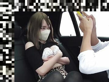 Japanese Teen with Perky Tits & Hairy Pussy Seduced in Car During Covid-19 - fetish