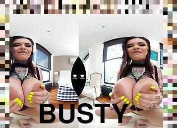 POV VR porn with super busty brunette MILF harlot