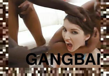 Interracial DP Anal Gangbang P1 - Cumshot