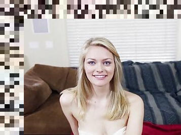 Shesnew - horny blonde allie ray rides a big cock