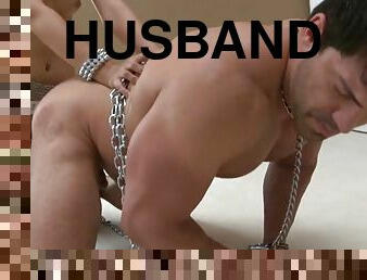 Kinky girlfriend dominated her husband on with a strap