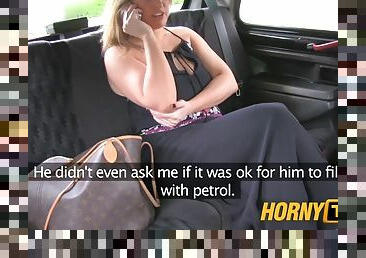 Horny horny taxi after interview and gagging for big cock