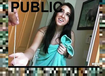 Mofos - Public pervert spots a stunning babe in lingerie