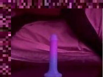 Anal dildo tease in bed????