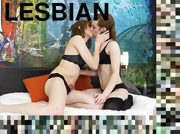 Smalltits ts babes enjoy lesbian twosome