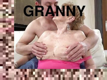 gros-nichons, énorme, fellation, granny, milf, hardcore, blonde, naturel