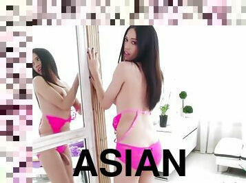 asiatique, énorme, transsexuelle, anal, énorme-bite, jouet, pornstar, gangbang, gode, bout-a-bout