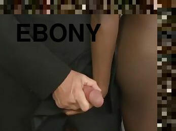 Real ebony stepteen jizzy