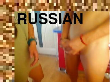 russe, amateur, ados, branlette, webcam