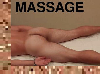Massage stud rubbed down before handjob