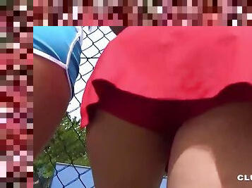 orgie, sport, babes, ados, hardcore, sexe-de-groupe, horny, tennis