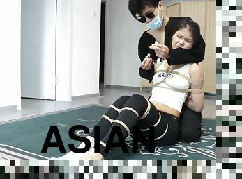 asiatique, bdsm, fétiche, bâillonnement, bondage, brunette