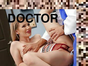 Doctor shoves his cock right into a sexy patient’s face