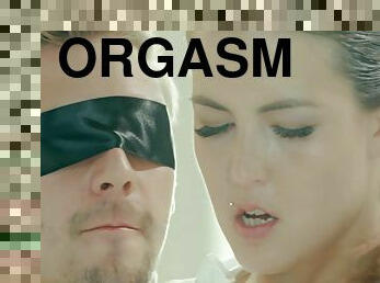 orgasm, avsugning, hardcore, blond, pojkvän, små-bröst