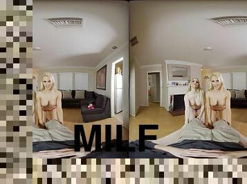 VR blonde milfs threesome - Pov