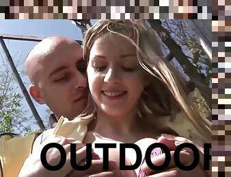 Lovely wench sensational outdoor adult clip