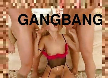 Sabrina goes gangbang!!