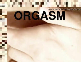 Close up female orgasm