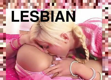 Lil Lexy kisses lesbian fingering and licking her pussy