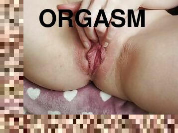 masturbação, orgasmo, cona-pussy, amador, adolescente, caseiro, dedos, perfeito, checo, molhado