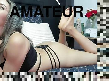 masturbação, amador, adolescente, webcam, sozinho