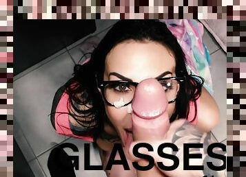 Cum on glasses for nerdy MILF Chanty Chrys - Sexy Nerdy Girl Dressed as a Unicorn Love